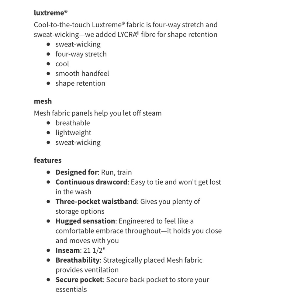 Lululemon Inspire Crops II *Luxtreme in Black - Picture 8 of 8